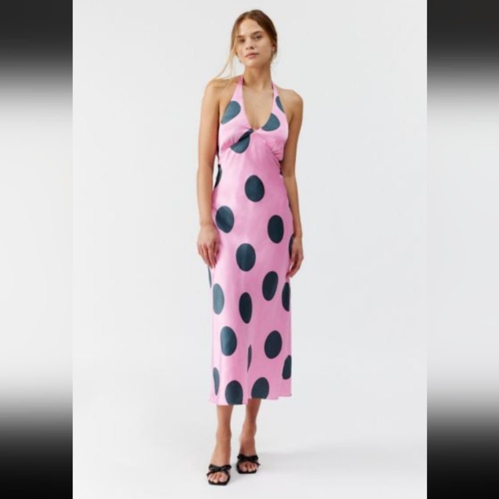 UO EVERLEIGH PINK AND BLUE HATER TOP DRESS